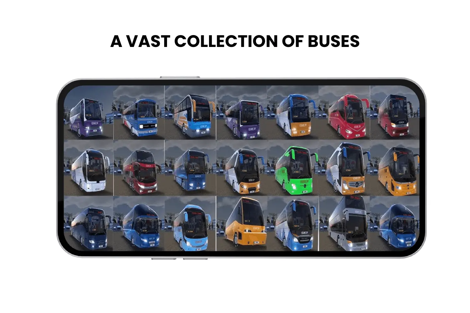 a vast collection of buses