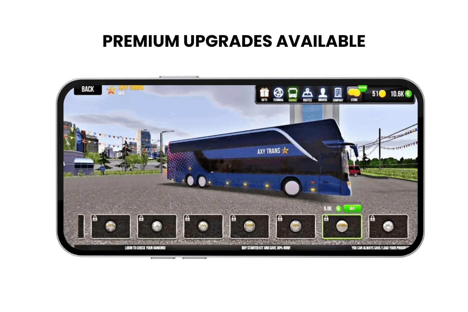 premium upgrades available